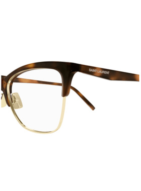 SAINT LAURENT 女士眼镜 SL769001 SS2025 棕色 全框平光镜
