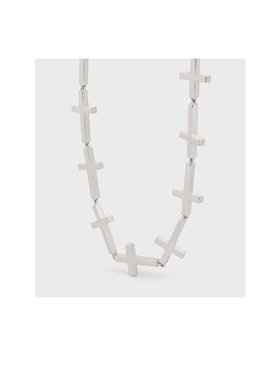 CELINE 男士项链 460FA6BRA36SI AW2022 白色 徽标十字手链