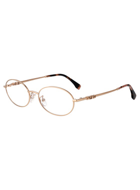 FENDI 女士眼镜 FE50140U028 SS2026 金色 椭圆形框平光镜