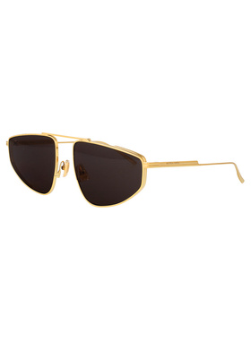 BOTTEGA VENETA 女士眼镜 BV1466S001 SS2026 金色太阳镜配饰