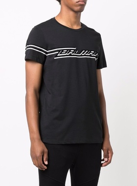 BALMAIN 男士T恤 WH1EF000B136EAB AW2023 黑色 BALMAIN MEN'S WH