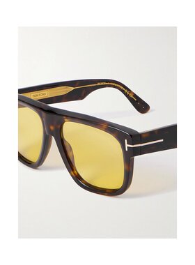 1h可退 潮奢 Tom Ford 汤姆 福特 男士 符号方形框龟甲色醋纤太阳