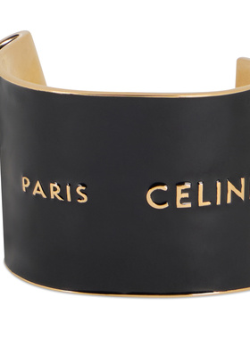 CELINE 女士手链手镯 B107A3F6638DK SS2026 黑色 字母手环