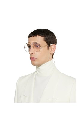 GUCCI 男士眼镜 851180I33318090 AW2025 白色 Gucci 'Aviator' S