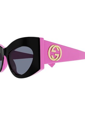 1h可退 潮奢 Gucci 古驰 女士 GG1843S col. 005 黑色紫红灰色太