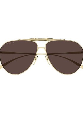 GUCCI 男士太阳镜 GG2064S004 CO 金色 几何太阳镜