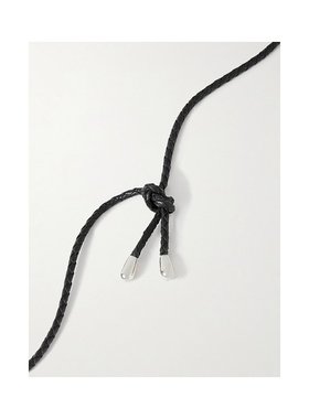 1h可退 潮奢 KHAITE 女士 荷花中号编织皮革镀银项链 10142028