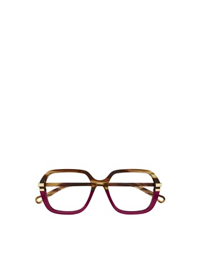 1h可退 CHLOÉ 女士眼镜 CH0205O008 AW2024 红色 logo标识平光镜