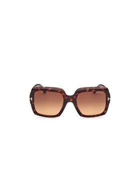 TOM FORD 女士眼镜 FT108252F AW2025 棕色 方形太阳镜