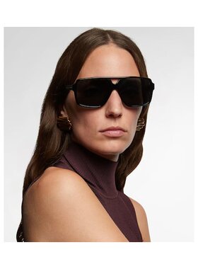 1h可退 潮奢 KHAITE 女士 飞行员太阳眼镜 black黑色 舒适时尚