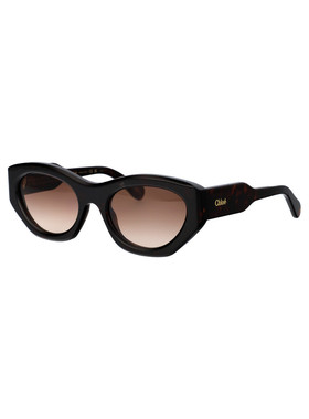 CHLOÉ 女士眼镜 CH0220S002 SS2026 黑色 几何框太阳镜