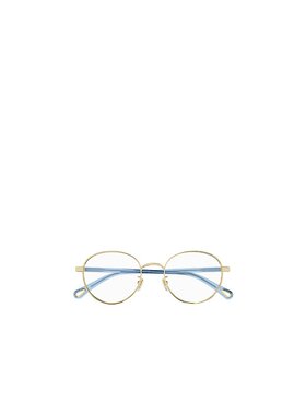 1h可退 CHLOÉ 女士眼镜 CH0216OA005 SS2024 蓝色 几何框平光镜