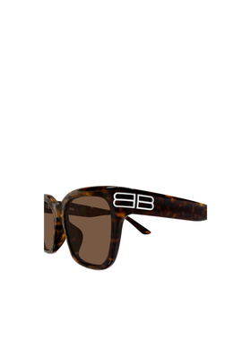 BALENCIAGA 女士眼镜 BB0433SK002 AW2025 棕色 全框太阳镜