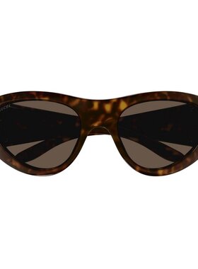 GUCCI 男士太阳镜 GG1575S002 SS2025 黑色 猫眼框太阳镜古驰