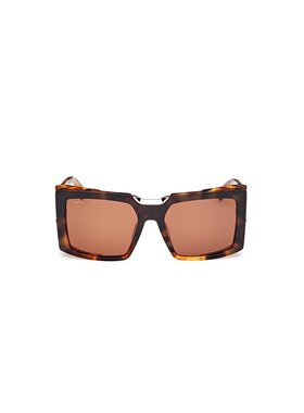 MAX MARA 女士眼镜 MM012456E AW2025 棕色 全框太阳镜