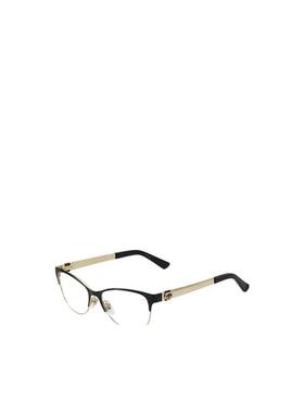 1h可退 GUCCI 女士眼镜 GG42814Z6 SS2023 黑色 徽标细节平光镜