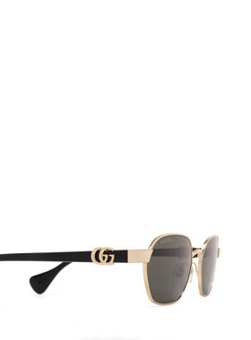 1h可退 潮奢 Gucci 古驰 女士 金色 & 黑色 Round 太阳镜 GG1593S