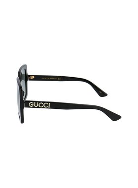 1h可退 GUCCI 女士眼镜 GG0418S001 SS2023 黑色 GUCCI WOMEN'S G