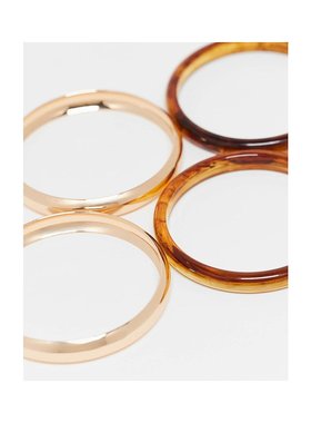 1h可退 潮奢 ASOS 女士 multi-pack 设计色调手链(金色)