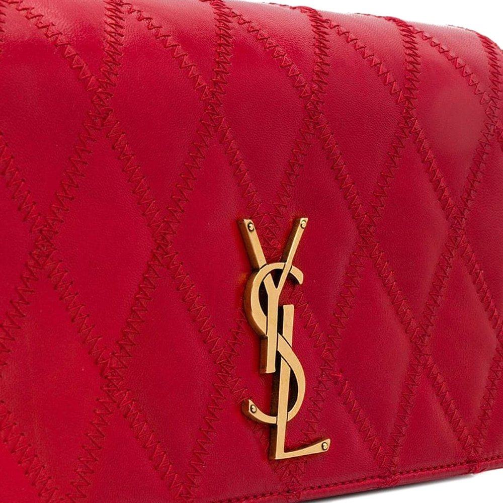 香港直邮圣罗兰菱形缝线logo款女包 天猫国际香港直购女士包袋