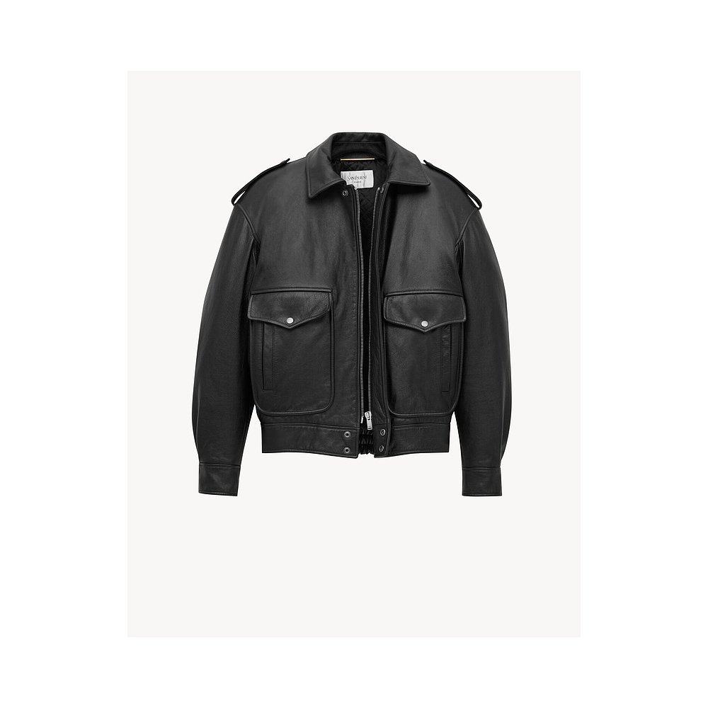 SAINT LAURENT 女士外套 844472YCPM21000 AW2025皮衣夹克,淘宝优惠券,粉丝福利购,淘宝优惠卷