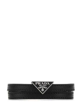 PRADA 男士手链手镯 2IB286053F0002 CO 黑色 Black leather brac