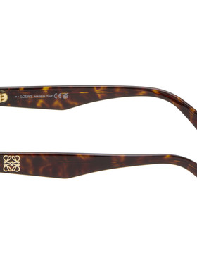 LOEWE 罗意威 男士 棕色 Mini Anagram Oval 太阳镜 LW40190I5452