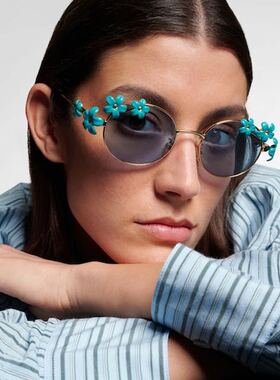 LOEWE 罗意威 女士 Paula's Ibiza Field 雏菊圆形太阳眼镜