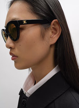 CELINE 女士太阳镜 4S338CPLB38NO SS2026 黑色 CELINE TRIOMPHE