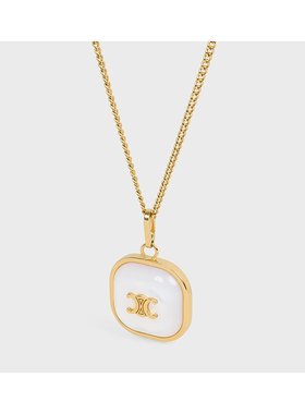 CELINE 女士项链 461NG6BRM01GI AW2025 银色 TRIOMPHE 吊坠项链