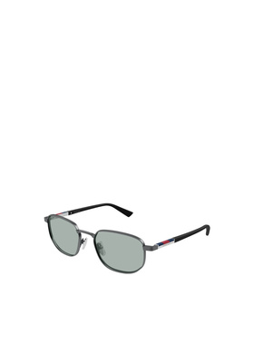 GUCCI 男士眼镜 GG2093SGUNMETAL SS2026 灰色 矩形框太阳镜