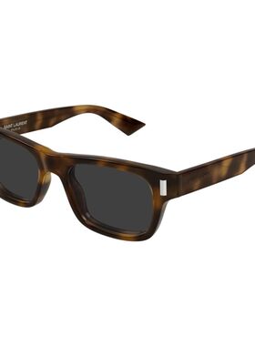 SAINT LAURENT 男士太阳镜 SL83002 AW2025 棕色 全框太阳镜配饰