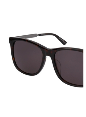 1h可退 GUCCI 男士太阳镜 GG0078SK004 AW2025 黑色 徽标太阳镜