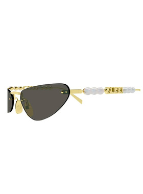GUCCI 女士太阳镜 GG1920S001 SS2025 金色几何框 太阳镜古驰配饰