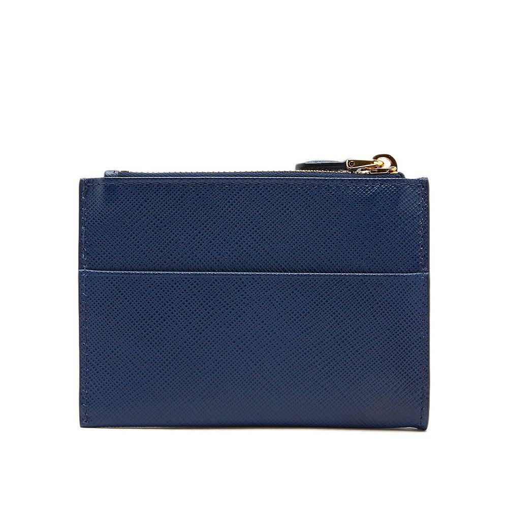 香港直邮prada蓝色女士皮革钱包 天猫国际香港直购钱包