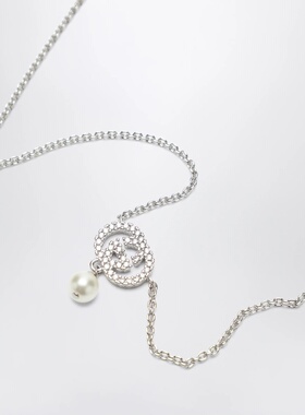 GUCCI 女士项链 A00095J97408524 AW2026 银色 GG necklace with