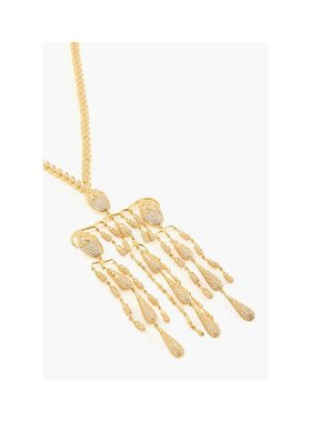 1h可退 潮奢 ZIMMERMANN 女士 12-karat 镀金水晶项链 5546S24GOL
