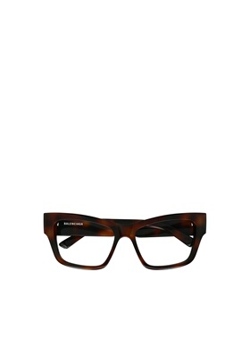 BALENCIAGA 女士眼镜 BB0378O002 SS2025 黑色 几何框平光镜