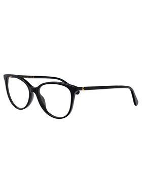 自营GUCCI 女士眼镜 GG1359O001 SS2026 黑色 徽标平光镜