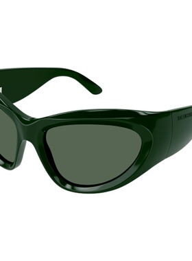 1h可退 BALENCIAGA 女士眼镜 BB0228S002 SS2026 绿色巴黎世家