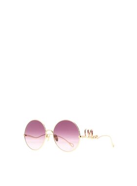 CHLOÉ 女士太阳镜 CH0329S00360 AW2025 金色 Gold metal sunglas