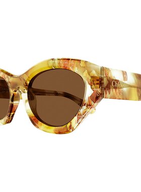 1h可退 CHLOÉ 女士眼镜 CH0220S011 SS2025 棕色 CH0220S