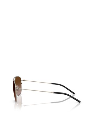 MONCLER 男士眼镜 ME4004100313 AW2025 棕色 飞行员太阳镜