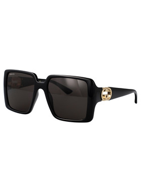 1h可退 GUCCI 女士眼镜 GG1692S001 AW2025 灰色 方形太阳镜古驰