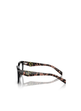 PRADA 女士眼镜 PRA06V13P1O1 AW2025 黑色 几何框平光镜