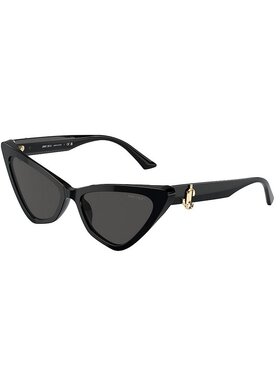 JIMMY CHOO 女士眼镜 JC5008500087 SS2025 黑色 徽标太阳镜