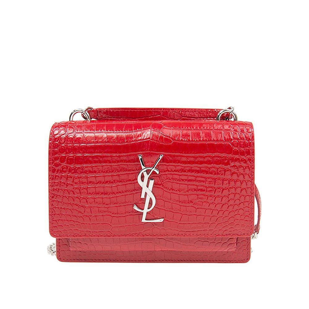 香港直邮圣罗兰红色女士斜挎包 天猫国际香港直购女士包袋