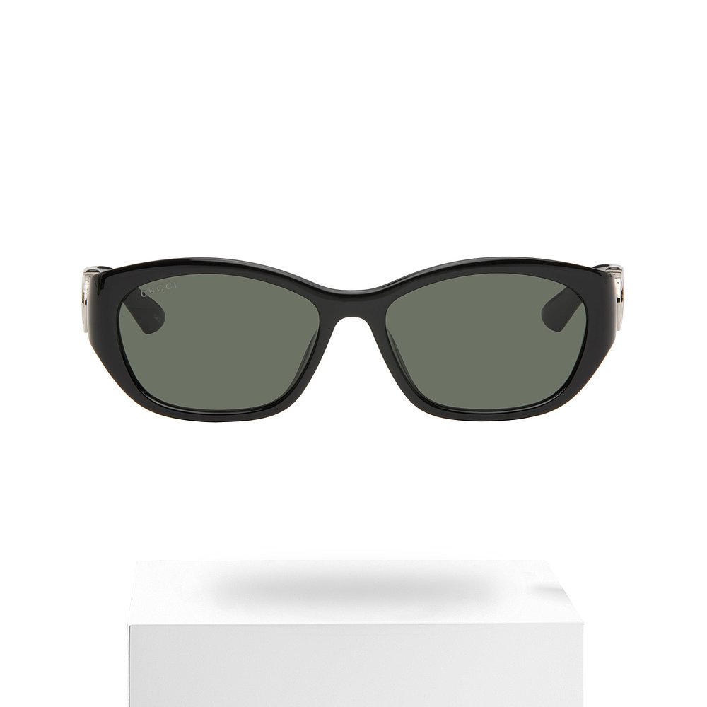 1h可退 香港直邮潮奢 Gucci 古驰 女士 黑色 Hailey Round 太阳镜 - 图3