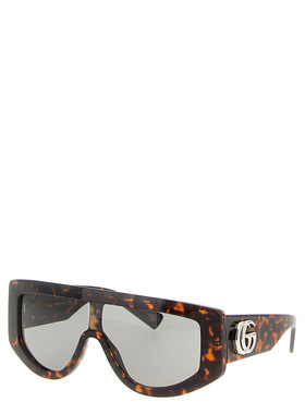 GUCCI 女士眼镜 839997J07402312 SS2026 古驰 灰色矩形框太阳镜