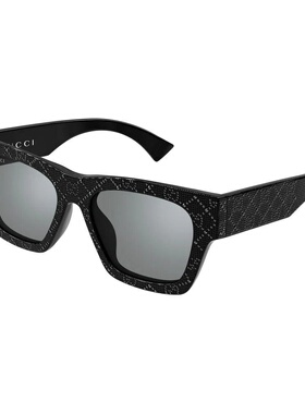 GUCCI 女士太阳镜 GG1835S006 SS2025 黑色 矩形太阳镜古驰